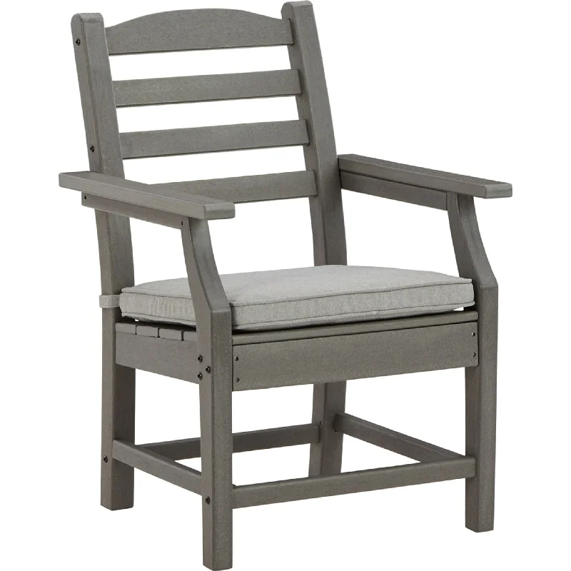 Visola Outdoor Arm Chair with Cushion (set of 2) - Gray