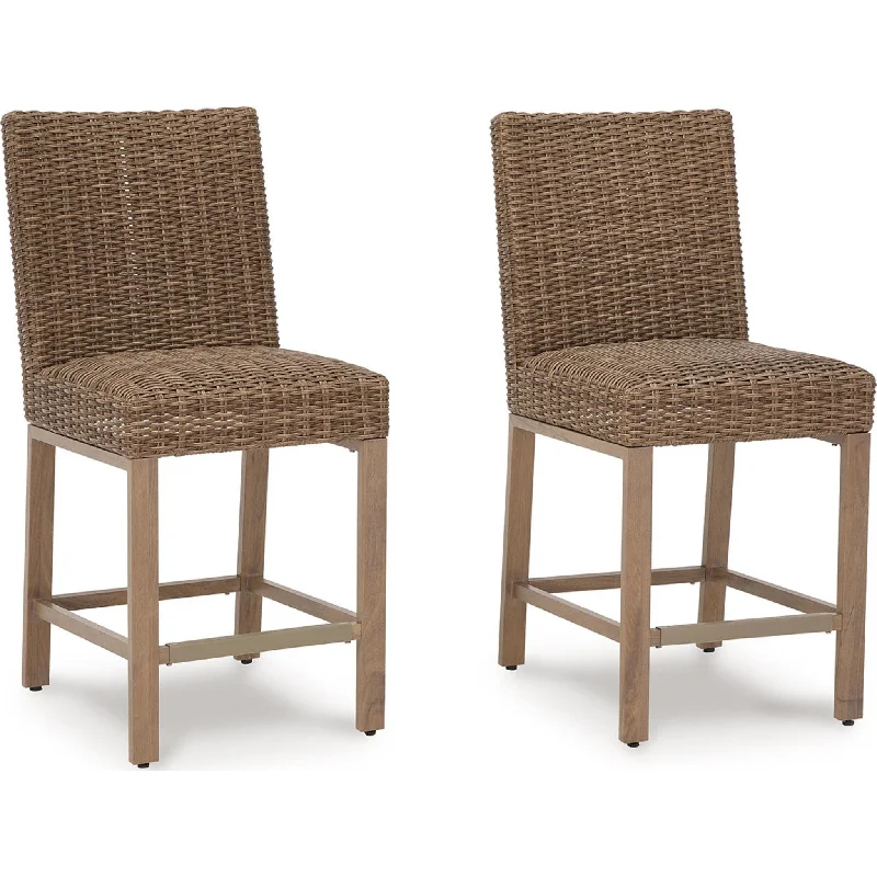 Walton Bridge Outdoor Barstool (set of 2) - Driftwood